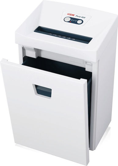 HSM Καταστροφέας Εγγράφων και CD Pure 420 4.5x30mm Strip Cut 15 Φύλλων με Κάδο 35lt