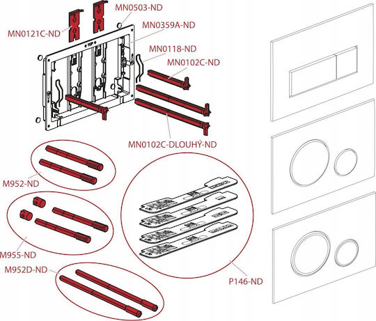 Alcaplast Flush Plate Dual Flush