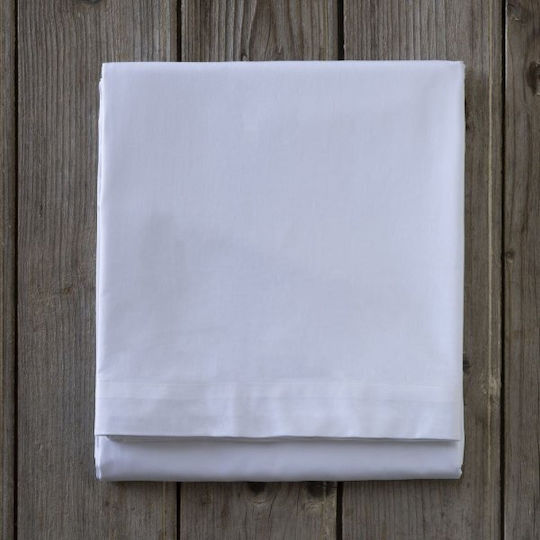 Sprintzio Hotel Sheet White Semi-Double 180x280cm 100% Cotton 1pcs