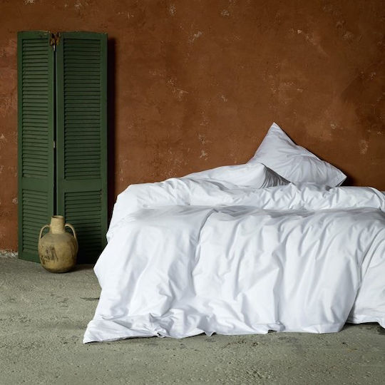 Sprintzio Hotel Sheet White Queen Size 240x280cm 100% Cotton 1pcs