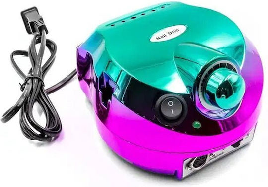 DM-202 Nail Drill Power 30W Green with Pedal with 20000 Rotations per Minute Green Pink