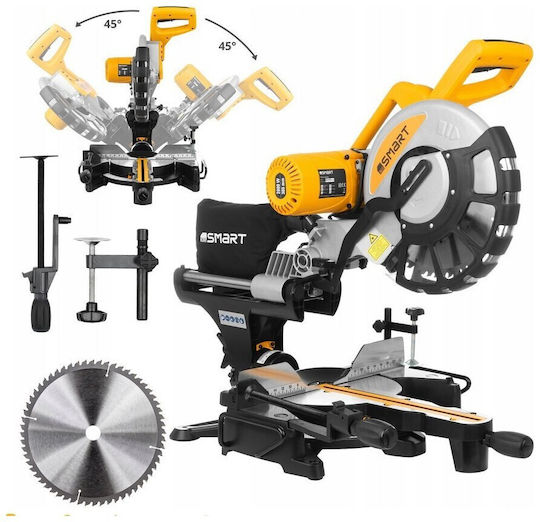 Smart 365 Mitre Saw Фугопила Ток с Мощност 2000W, Лазерно Ръководство, Диаметър на Диска за Рязане 305мм & Скорост на Рязане 4500обороти в минута
