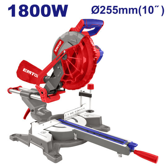 Emtop Φαλτσοπρίονο Ρεύματος 1800W Διαμέτρου 255mm