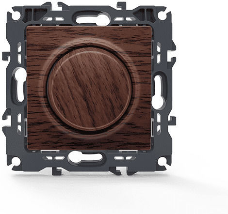 Aca Prime Χωνευτός Διακόπτης Dimmer χωρίς Πλαίσιο Κλασικός Περιστροφικός σε Καφέ Χρώμα