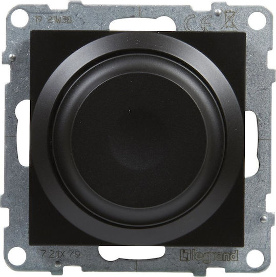 Legrand Suno Recessed Dimmer Switch Without Frame LED Rotary In Black Color