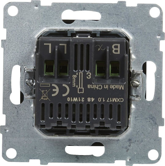 Legrand Suno Recessed Dimmer Switch Without Frame LED Rotary In Black Color