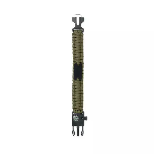 5-in-1 Outdoor Βραχιόλι Επιβίωσης με Πυξίδα, Σφυρίχτρα & Μαχαίρι Πράσινο