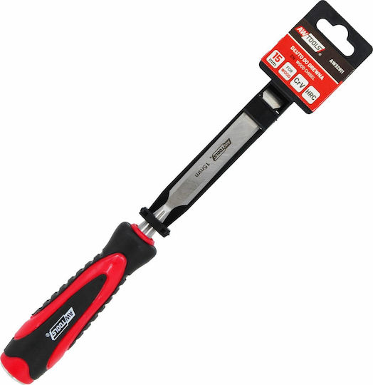 AWTools Σκαρπέλο Φάρδους 15mm με Πλαστική Λαβή