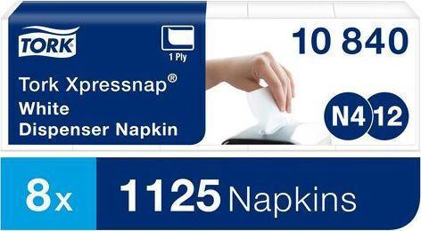 Tork Xpressnap N4 Interfolded Χαρτοπετσέτα 1Φ Λευκή 33x21.6εκ. 225τμχ