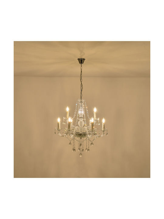 Eurolamp Πολυέλαιος με Κρύσταλλα Λευκός Eurolamp Πολυέλαιος με Κρύσταλλα Λευκός