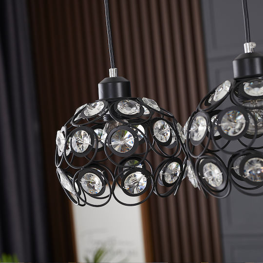 Agora Lighting Verstellbar Hängelampe Florence Schiene mit Fassung E27 65x65x90cm.
