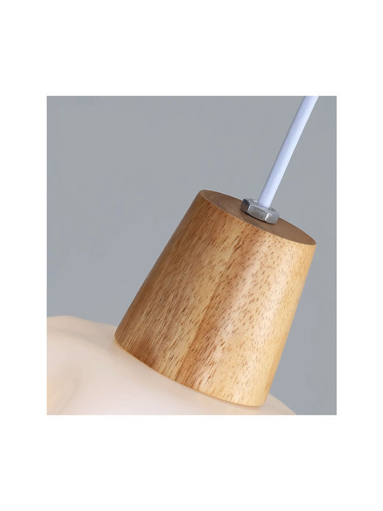 Agora Lighting Ballerina Ρυθμιζόμενο Κρεμαστό Φωτιστικό Λευκό Ράγα με Ντουί E27 82x90x90εκ.
