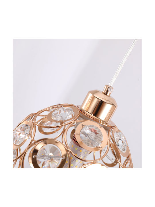 Agora Lighting Adjustable Pendant Light Florence Glam Rail with Socket E27 56x56x90cm
