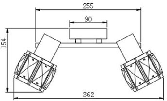 Agora Lighting Πλαφονιέρα Οροφής Χρυσή με Ντουί E14 με Κρύσταλλα
