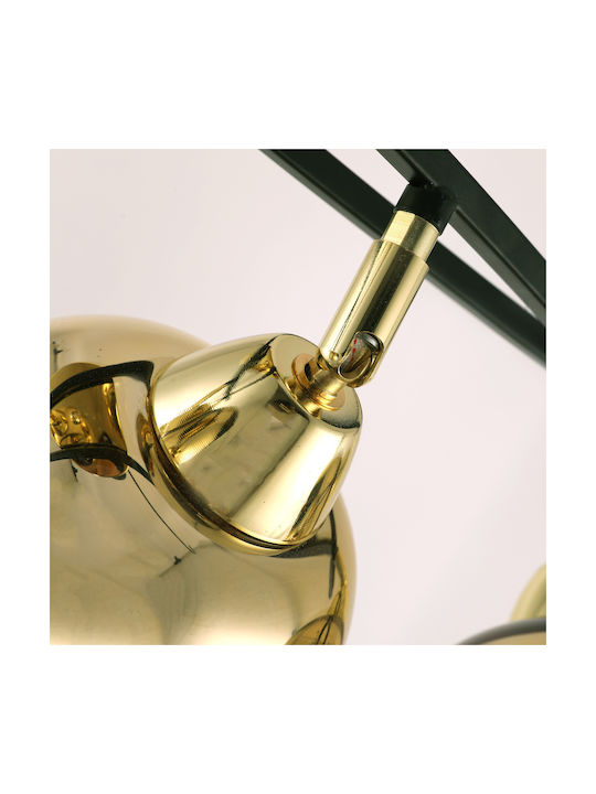 Agora Lighting Πλαφονιέρα Οροφής Χρυσή με Ντουί E27