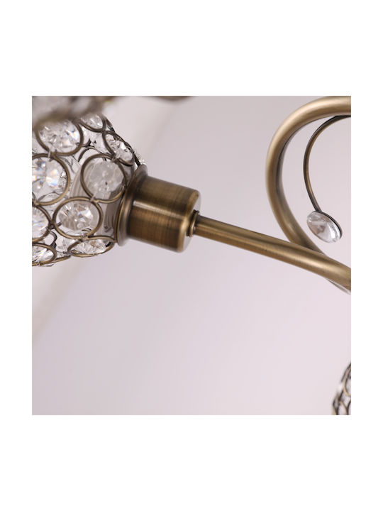 Agora Lighting Ceiling Mount Light 59cm Silver with Socket E14