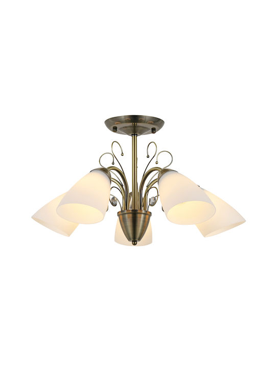 Agora Lighting Deckenleuchte Gold mit Fassung E27