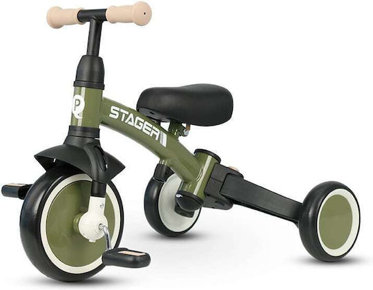 Q Play Stager Convertible with Parental Handle for 2+ Years Green