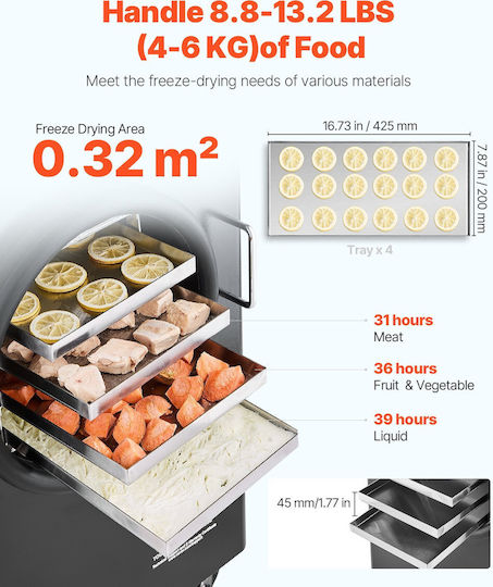 Vevor Αποξηραντής Τροφίμων 1550W
