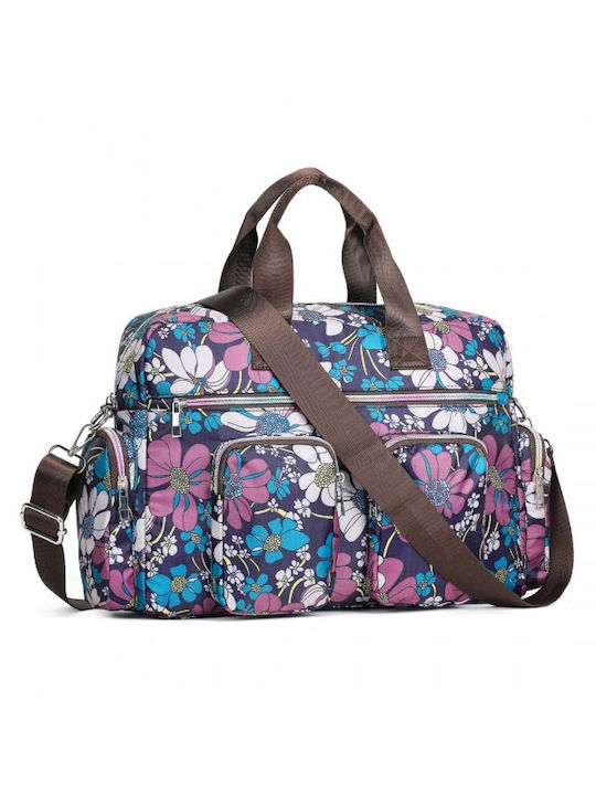 Miss Lulu Large Capacity Travel Bag 40 Cm 11.5 Cm 28 Cm with Multiple Zippered Pockets Flower Print Perfect for Daily Use Navy Miss Lulu Large Capacity Travel Bag 40 Cm 11.5 Cm 28 Cm with Multiple Zippered Pockets Flower Print Perfect for Daily Use Navy