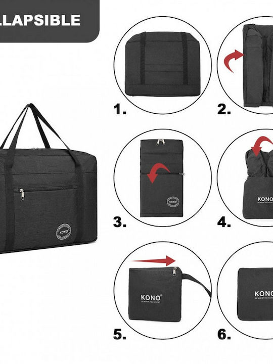 Miss Lulu Foldable Waterproof Storage Cabin Travel Handbag Black