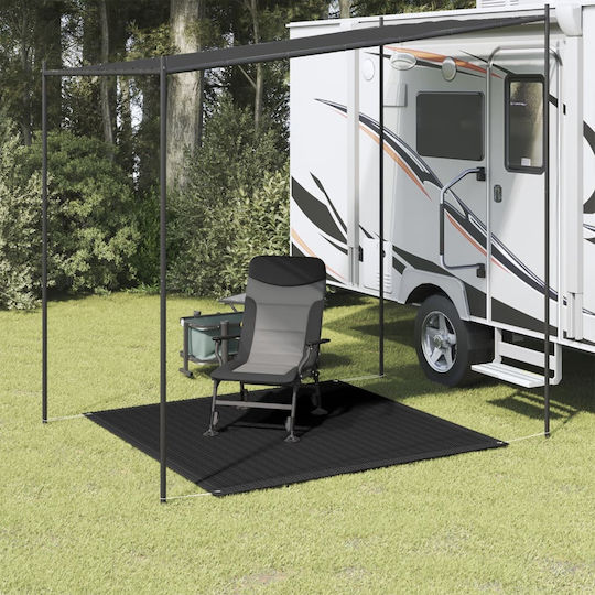 vidaXL Tent Floor Camping Black 200x200cm