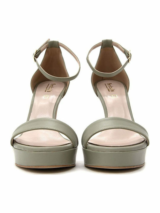 Leather Sandals Khaki