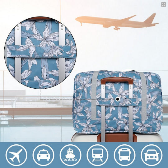 Miss Lulu Reisetasche Blau Stoff