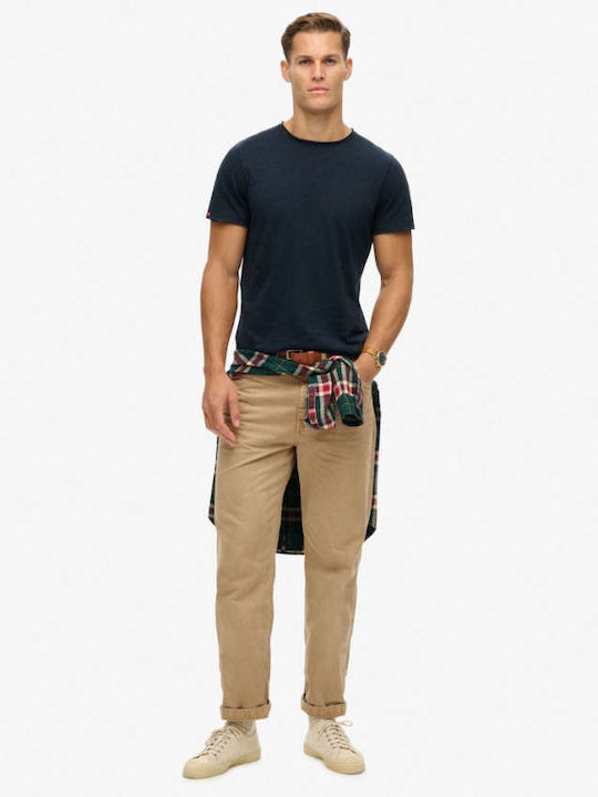 Slub' T-Shirt Blau