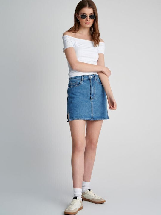 Γυναικείο Crop Top Κοντομάνικο White