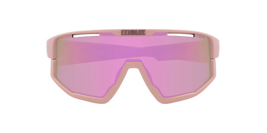 Bliz Fahrradbrillen Fusion mit Rosa Rahmen und Spiegel Linsen
