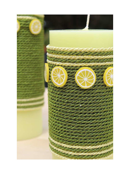 Handgemachte Zitronenduftkerze Dekoration Sm Lemon 0519674 6,5x15cm