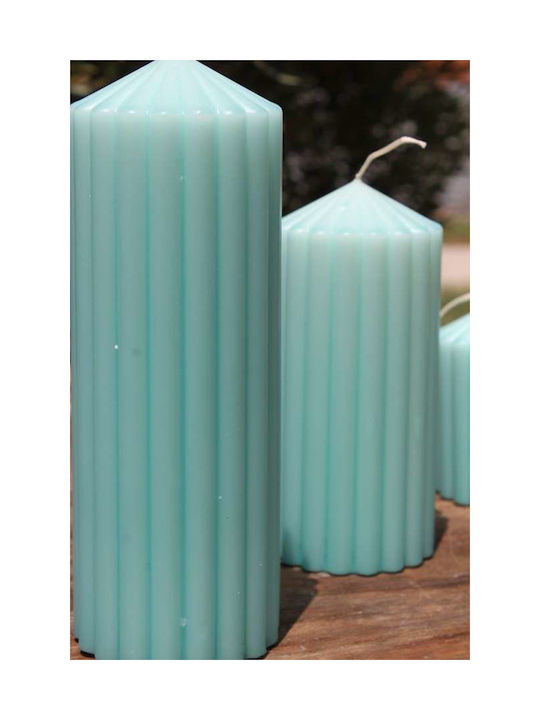 Aromatische gerippte Kerze Minzpulverduft 7x10