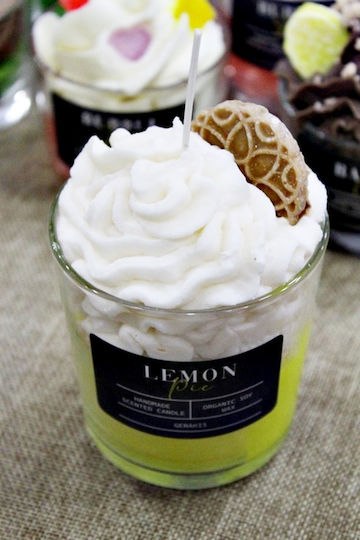 Scented Soy Candle Lemon Pie Glass Big Ø8.5 X 8.9 Cm