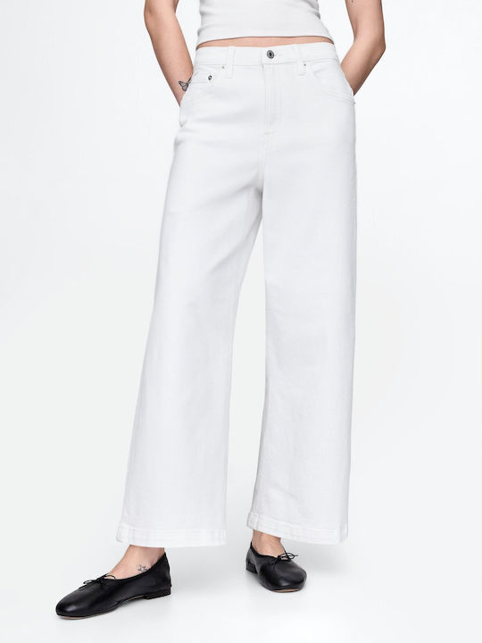 Hoch tailliert Damenjeans Optic White