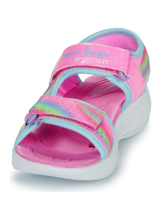 Skechers Kids' Sandals UNICORN DREAMS with Velcro Lights Pink
