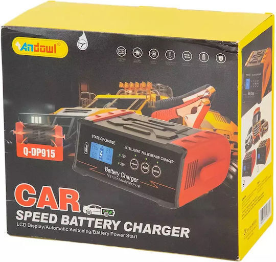 Andowl Qcd918 Зарядно за автомобилна батерия 12/24V