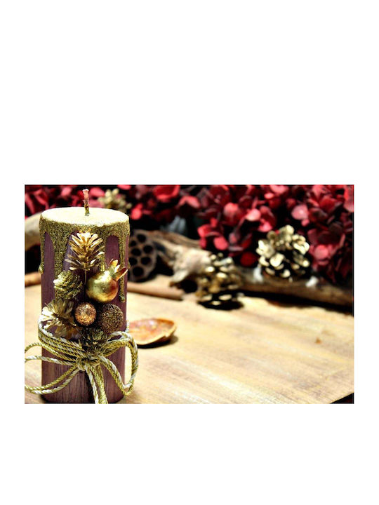 Easter Candle Round 15pcs Brown