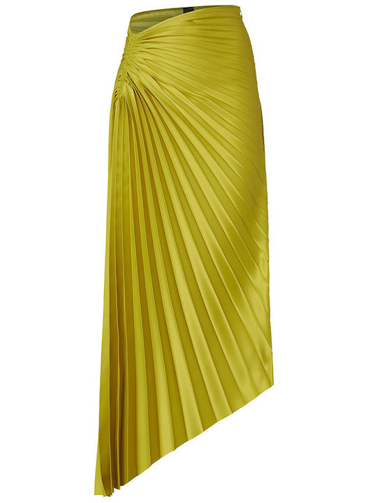 Ghiandaia Pleated Midi Skirt Green