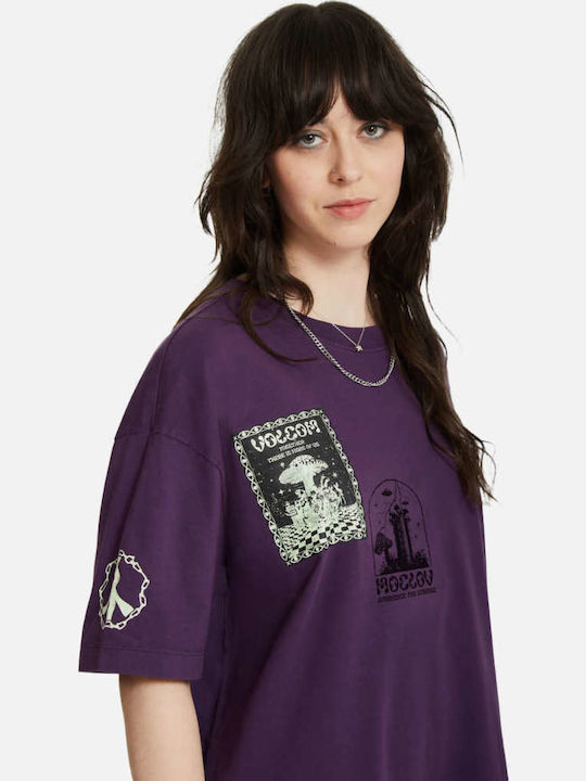 Filip Rygalski Sommer Mini T-Shirt Kleid Lila