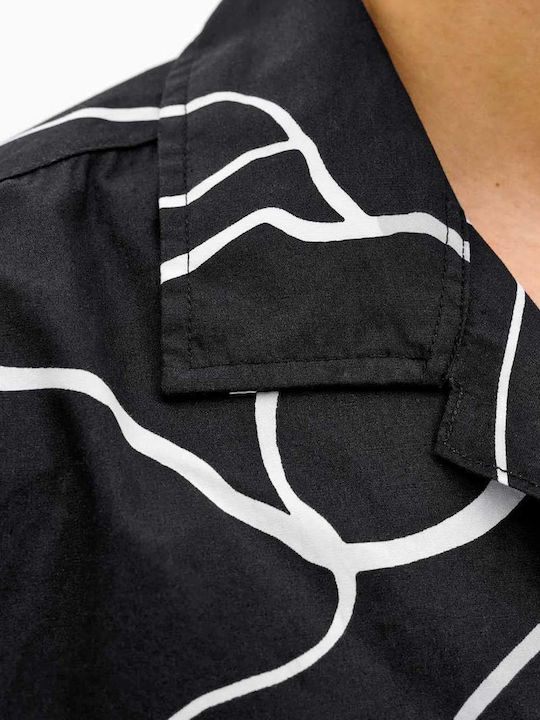 Kurzärmlig Baumwolle Hemd Dark Navy