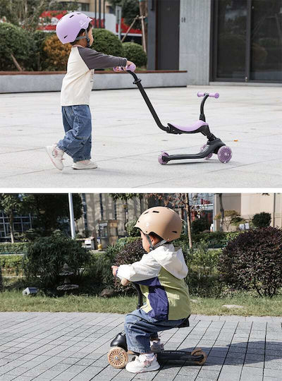 Q Play Kids Scooter Sema Evo 6 in 1 3-Wheel with Seat for 12 Months Pink
