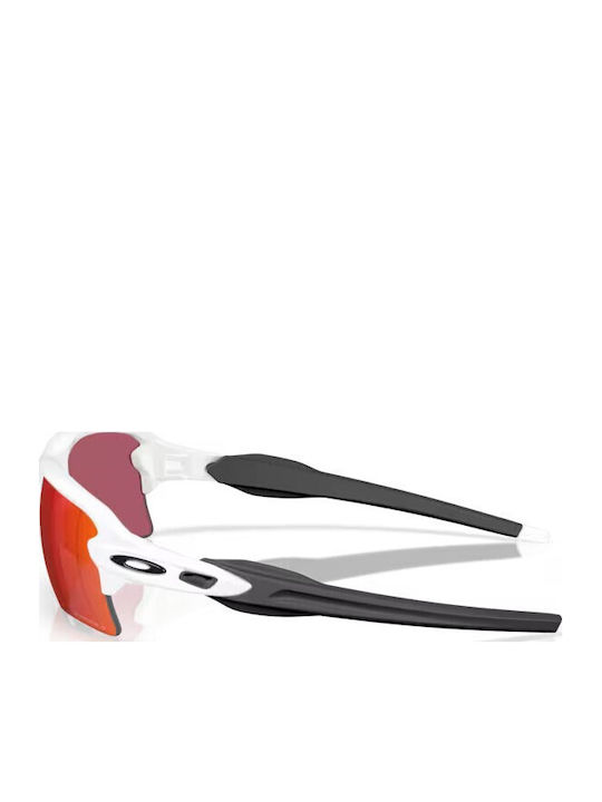 Oakley Flak 2.0 Men's Sunglasses with White Plastic Frame and Red Mirror Lens OO9488-03