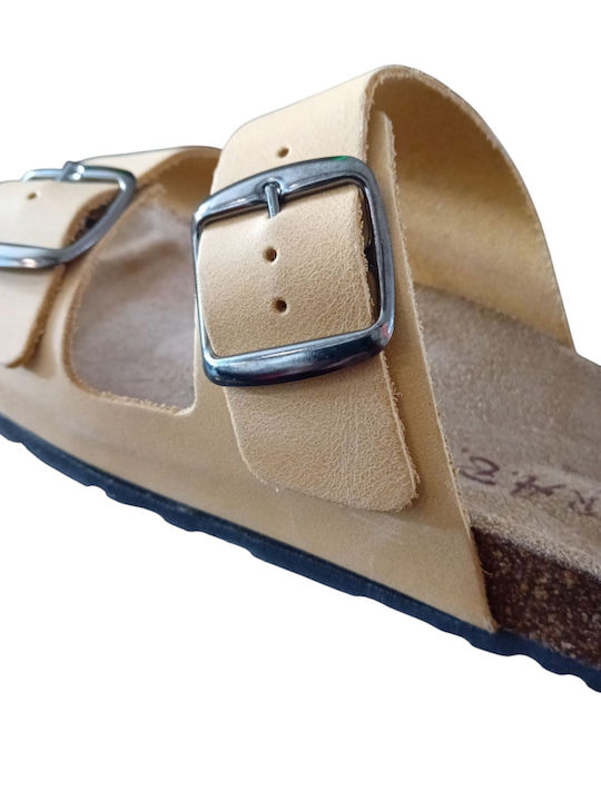 Sandale Casual Damă de Piele Anatomici Galbene