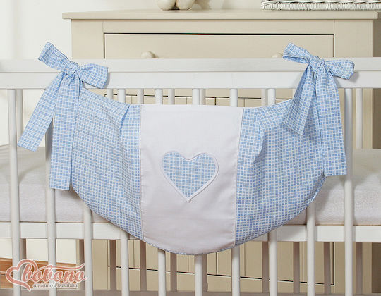 Toy Bag Heart Checkered Blue