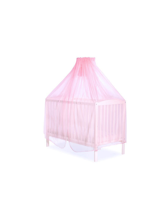 Bobono Bobono Baby Moskitonetz für Kinderbett aus Rosa Tüll 470x160cm