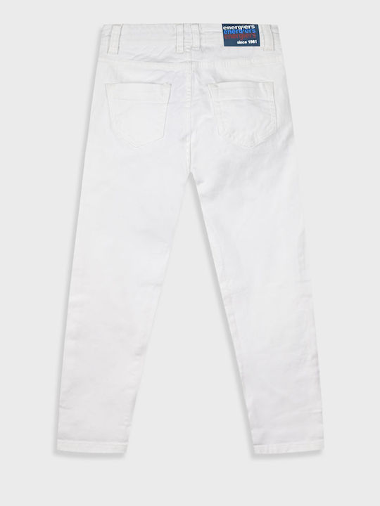 Pantaloni din Material Textil pentru Copii alb
