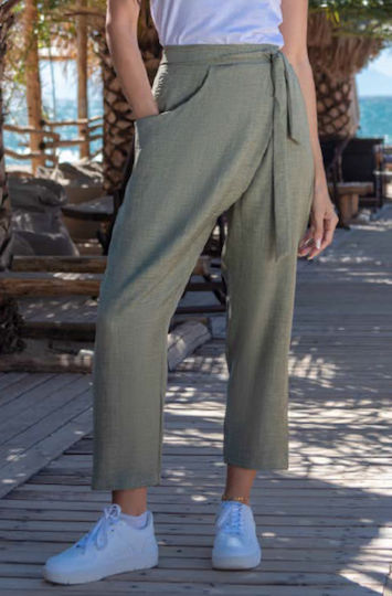 Axon Safety Asymmetric Unisex Chef Pants Olive Green Harem Axon 7.904