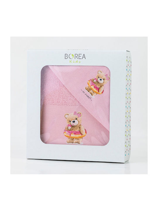 Borea Set Babyhandtücher 2 Stück Pink Sweet 30 cmx50cm
