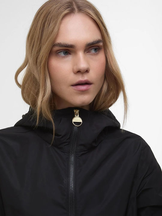 Women's Short Lifestyle Jacket Waterproof for Winter Black